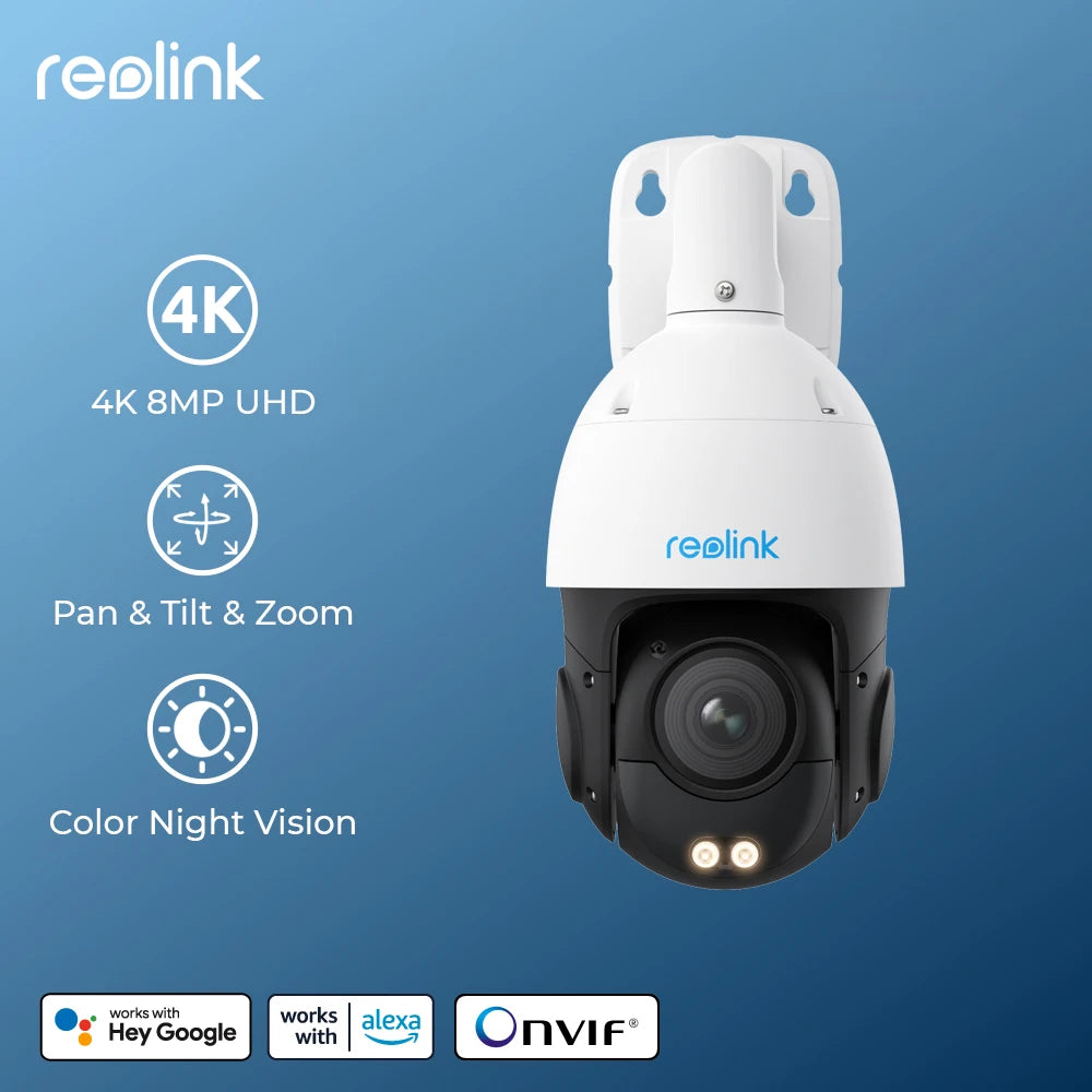 Reolink 4K 8MP PoE Dome Camera (5X Zoom, Pan/Tilt, Auto Tracking)