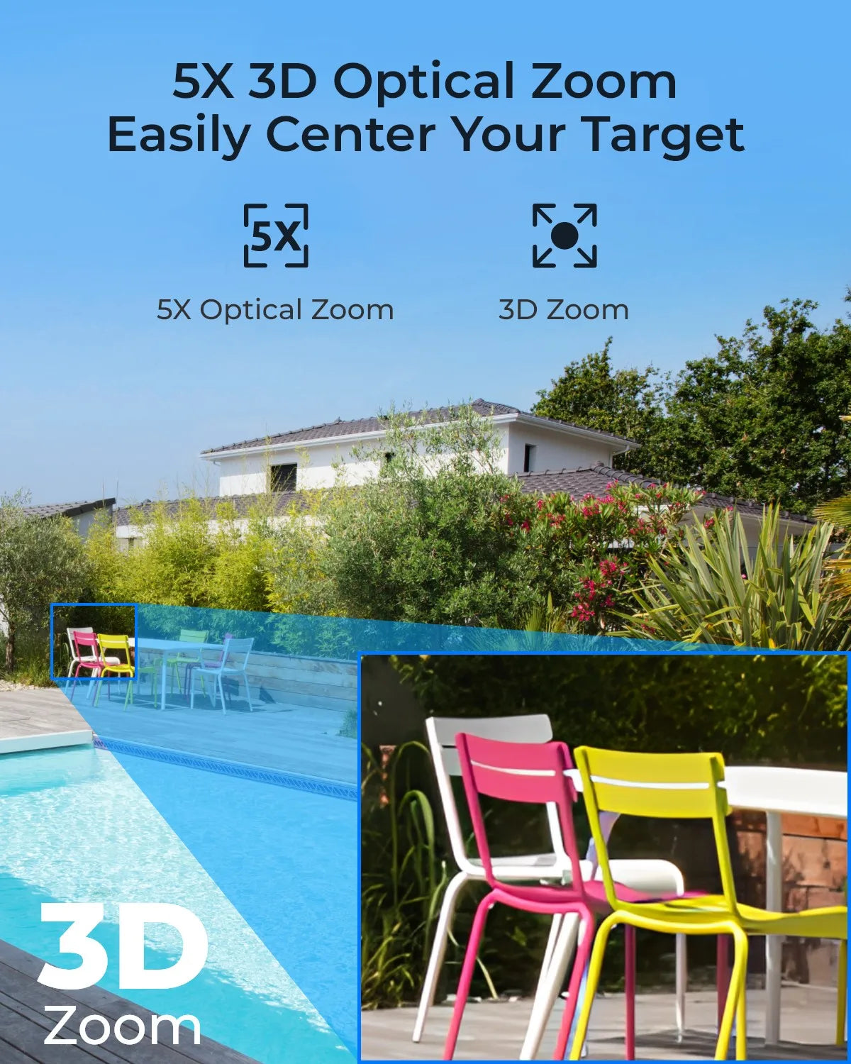 Reolink 4K 8MP PoE Dome Camera (5X Zoom, Pan/Tilt, Auto Tracking)