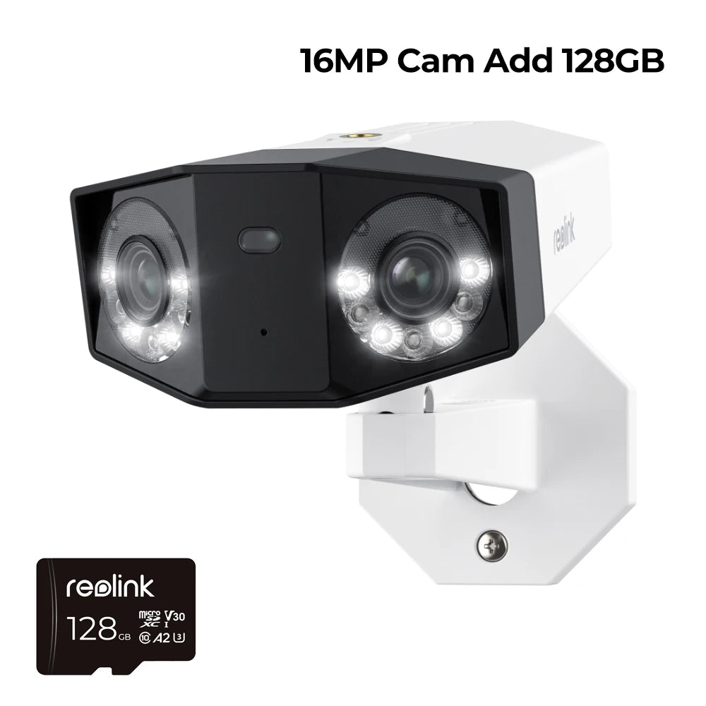 Reolink 4K UHD Dual-Lens 16MP PoE Camera with 180° Panoramic View (Duo 3 Series)